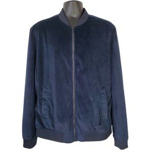Jack & Jones Premium Bomber Jacket Mens Extra Large Velvet Full Zip Long Sleeve